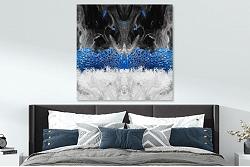 Tablou canvas modern negru albastru gri