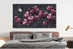 Tablou canvas flori magnolia sangria