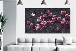 Tablou canvas flori magnolia sangria