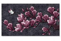 Tablou canvas flori magnolia sangria