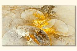 Tablou abstract galben auriu