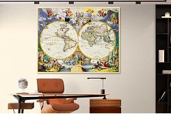 Tablouri canvas harta lumii in 1683